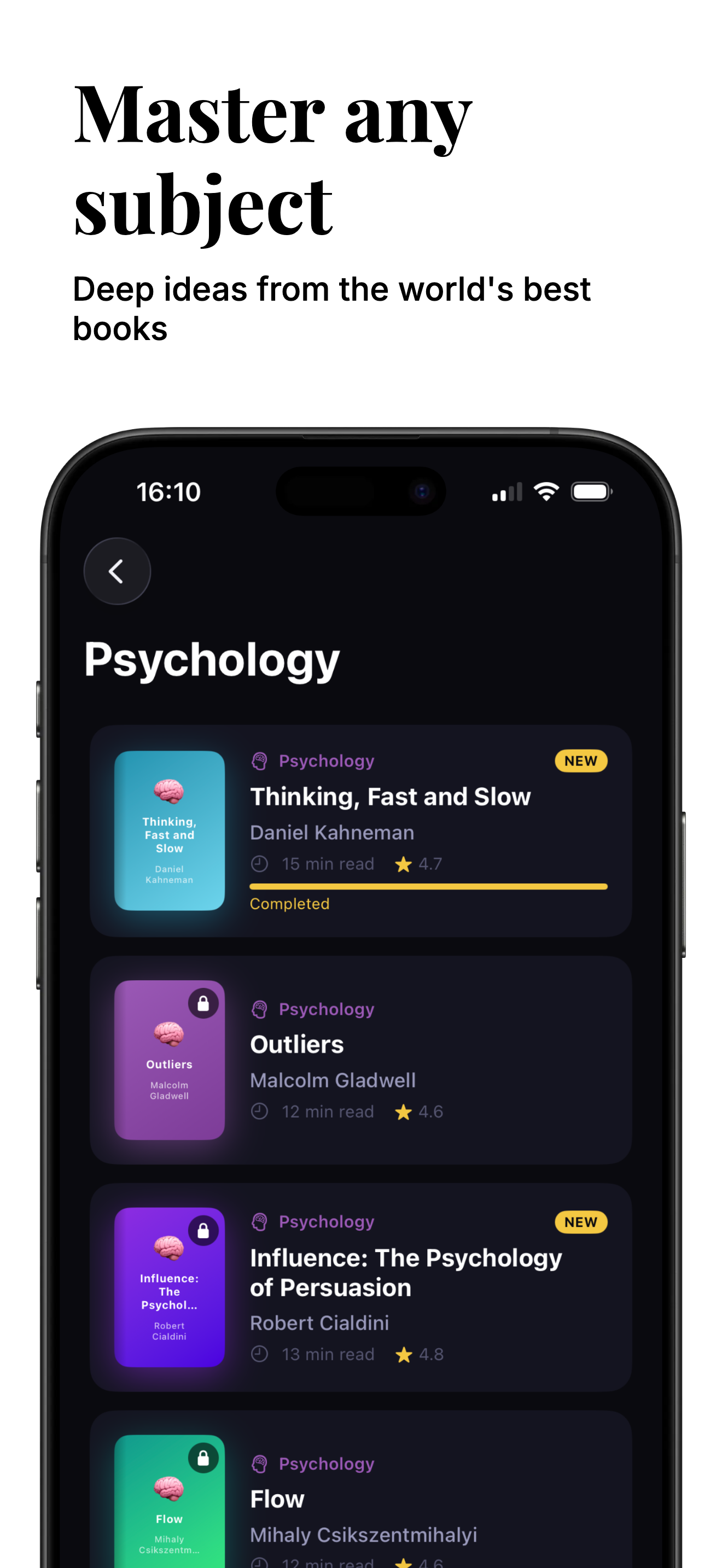 Master any subject — Psychology category with Thinking Fast and Slow